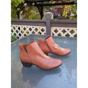 Lucky Brand Banterr Ankle Boots, Tan Leather, Women's 7